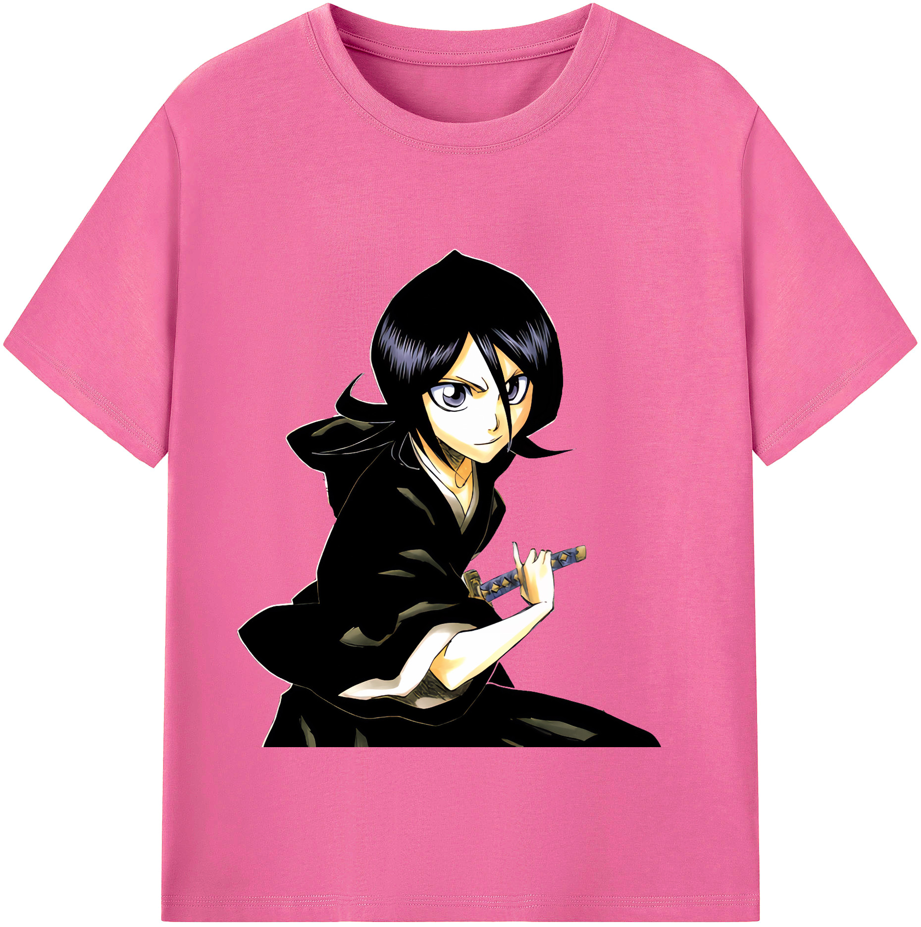 （画像用） ブリーチ 朽木ルキア BLEACH Kuchiki Rukia レディースカジュアルプリントTシャツ（綿100％）